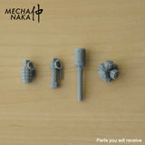 MechaNaka's Gunpla weapon - An assorted pack of grenades with 4 types. Parts.