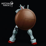 MechaNaka's Gunpla weapon - A miniature shield inspired by those used by Spartan warriors.