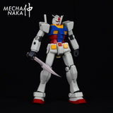 MechaNaka's Gunpla weapon - A miniature sword inspired by those used by Spartan warriors.