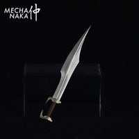 MechaNaka's Gunpla weapon - A miniature sword inspired by those used by Spartan warriors.