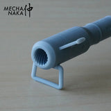 MechaNaka's Gunpla weapon - A miniature bazooka modeled after those used by Dom type mobile suits. Features rotatable aiming scopes, trigger hand grip, and supporting hand grip. Especially suitable to add to your Zeon type Gunpla! Details.