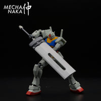 MechaNaka's Gunpla weapon - A miniature double-edged greatsword inspired by video games like Final Fantasy.