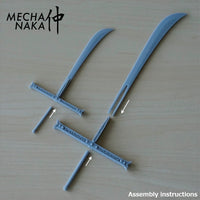 MechaNaka's Gunpla weapon - A miniature sword inspired by Dracule "Hawk Eyes" Mihawk's sword, Yoru, from One Piece. With this gigantic black blade, Mihawk holds the title of the "Strongest Swordsman in the World". Assembly Instructions.