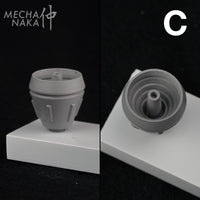 MechaNaka's Gunpla Detail Parts - An assorted pack of verniers / thrusters of the same size in 4 styles. Pack includes 4 pairs of different style verniers in the size of your choice. Style C.