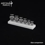 MechaNaka's Gunpla Detail Parts - An assorted pack of verniers / thrusters by style. Pack includes 6 pairs of different sizes in the style of your choice. Size Comparison.